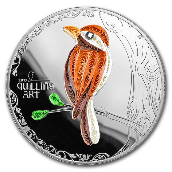 2017 Cook Islands Silver Quilling Art (Bird) 2017 Cook Islands Silver Quilling Art (Bird)